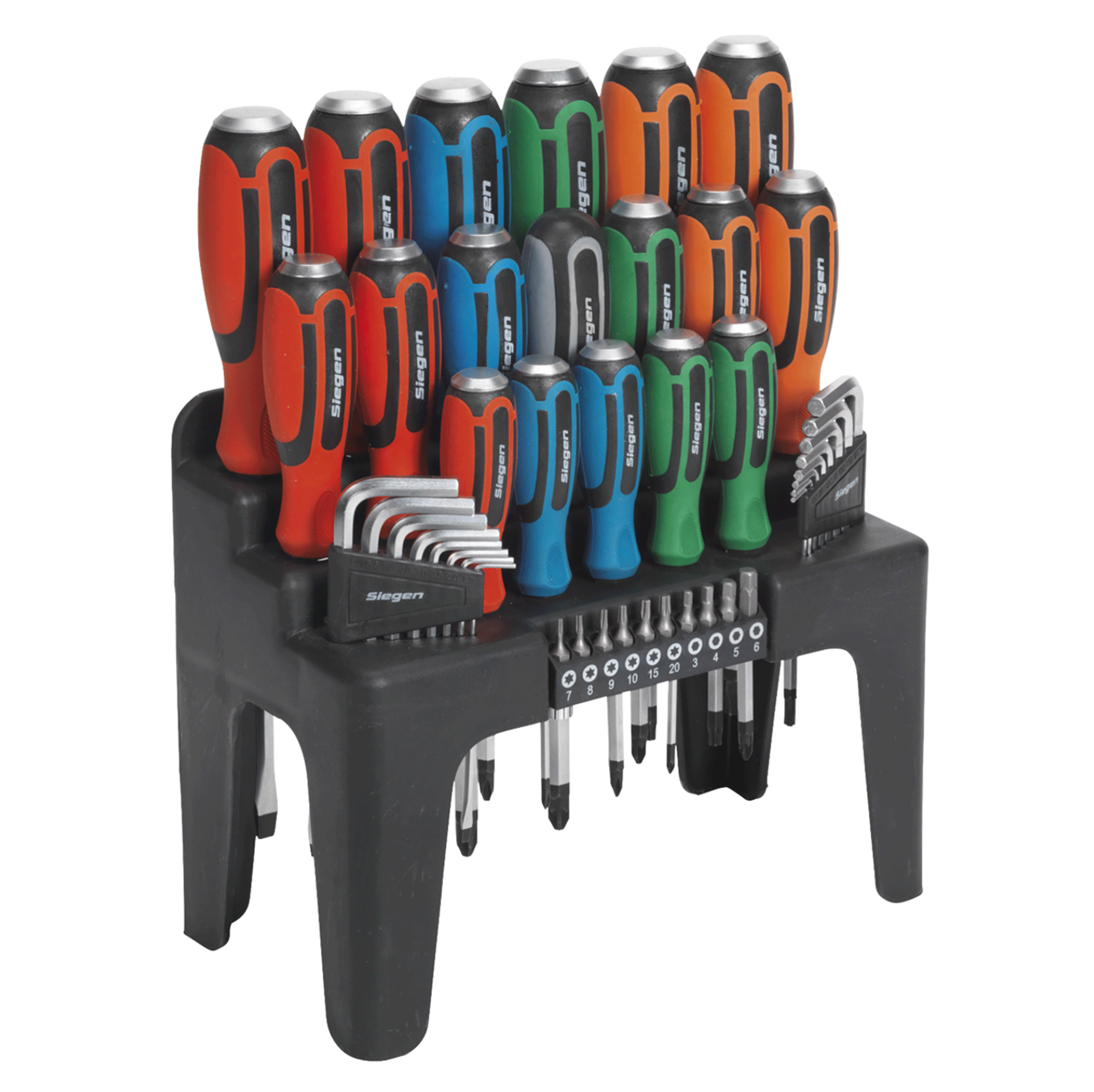 Sealey Siegen Hammer-Thru Screwdriver, Hex Key & Bit Set 44pc