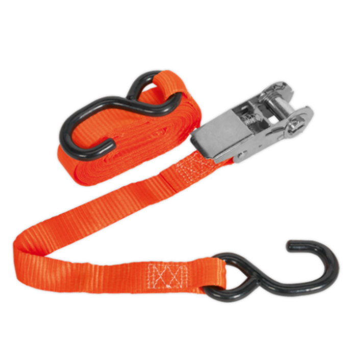 Sealey TD0845S Ratchet Tie Down with Poly Webbing Hook, 800Kg 1