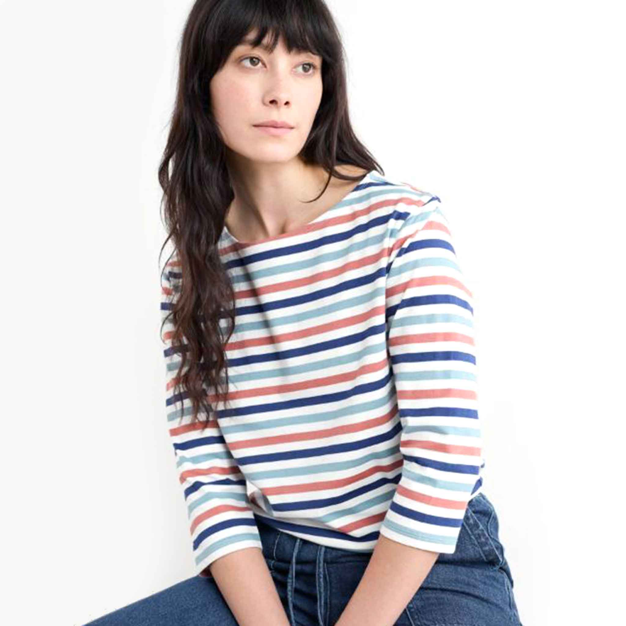 Seasalt-3Qtr--Sleeve-Sailor-Top-Tri-Mini-Cornish-Chalk-Rose-Dew-3