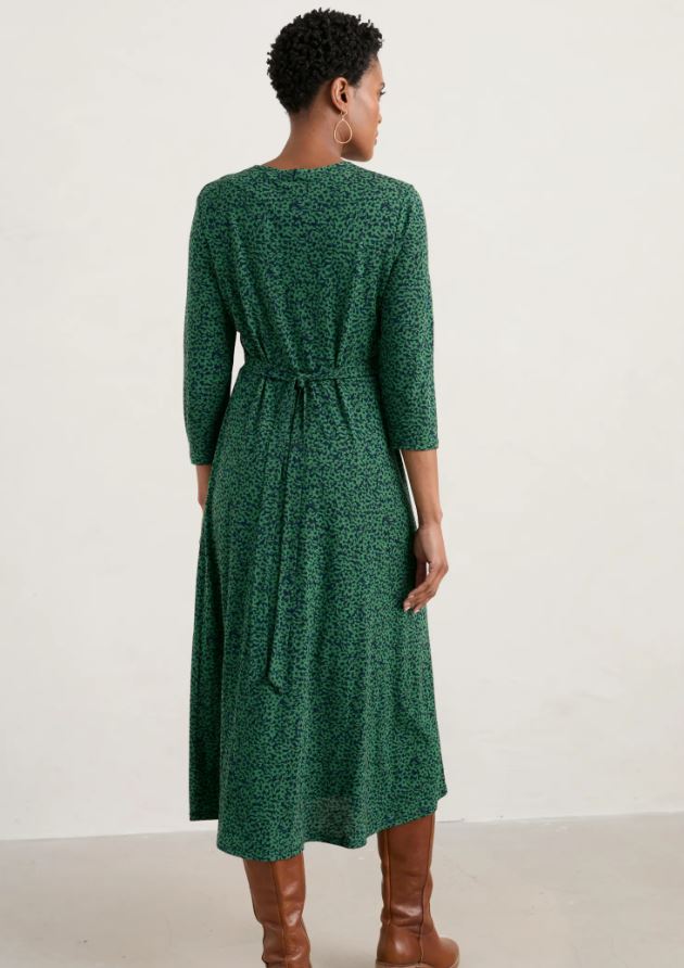 Seasalt Carwynnen Three Quarter Sleeve Dress Ditsy Silhouette Island 3