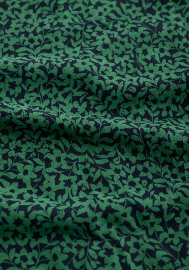 Seasalt Carwynnen Three Quarter Sleeve Dress Ditsy Silhouette Island 4