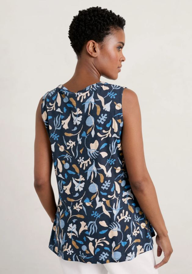 Seasalt Flag Iris Jersey Vest Top Seaweed Shapes Maritime 3