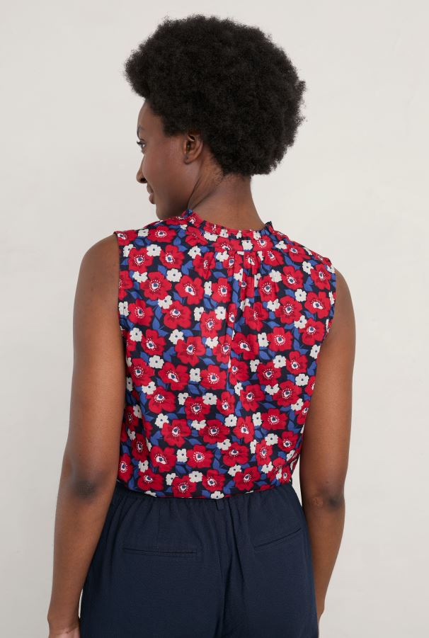Seasalt Flower Fields Sleeveless Top Poppy Fields Maritime 3