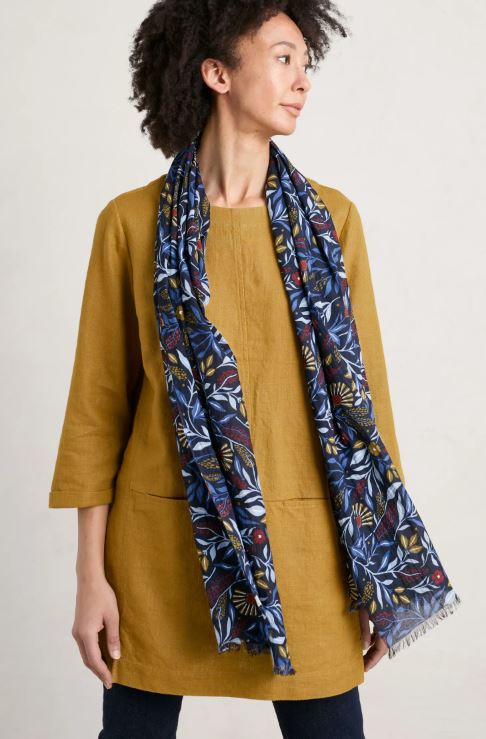 Seasalt New Everyday Scarf Folk Meadow Maritime Kelp 2