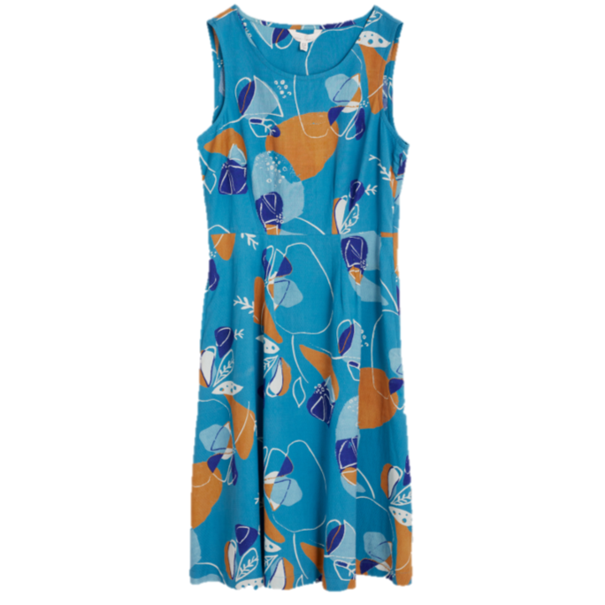 Seasalt Quick Sketch Sleeveless Dress Garden Display Dark Paddle 1