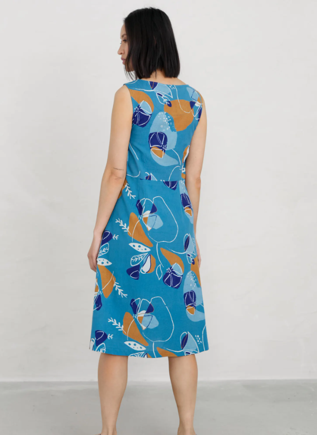 Seasalt Quick Sketch Sleeveless Dress Garden Display Dark Paddle 2
