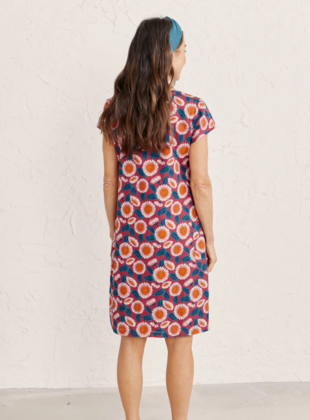 Seasalt River Cove Shift Dress Scribbled Daisies Primula 2
