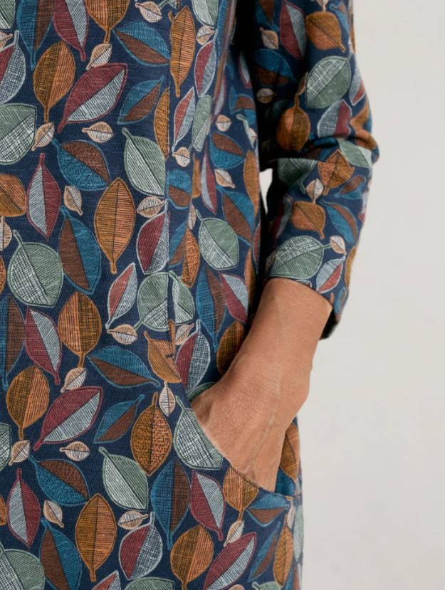 Seasalt Shore Foraging Printed Tunic Loom Leaves Maritime 4