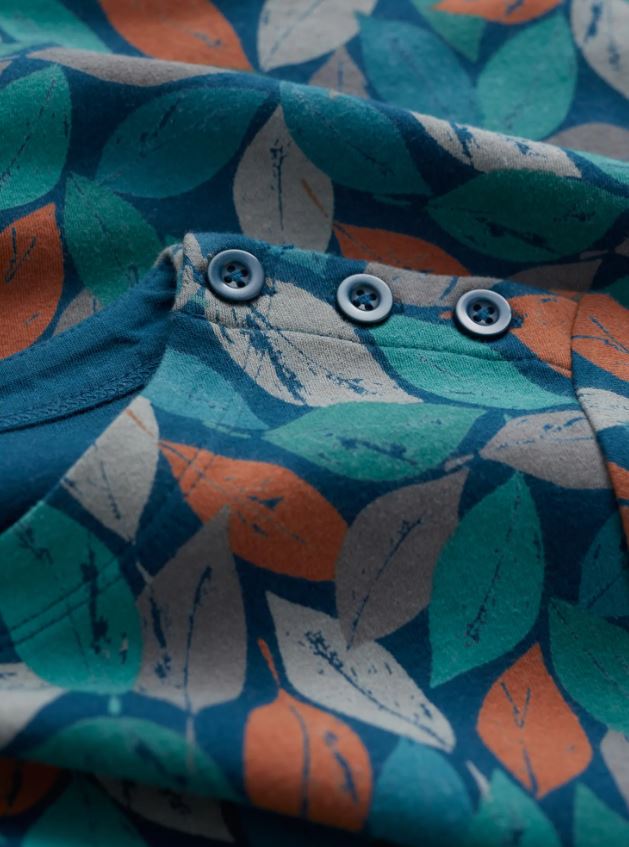 Seasalt Tall Waves Jersey Tunic Blustery Leaves Raincloud 3