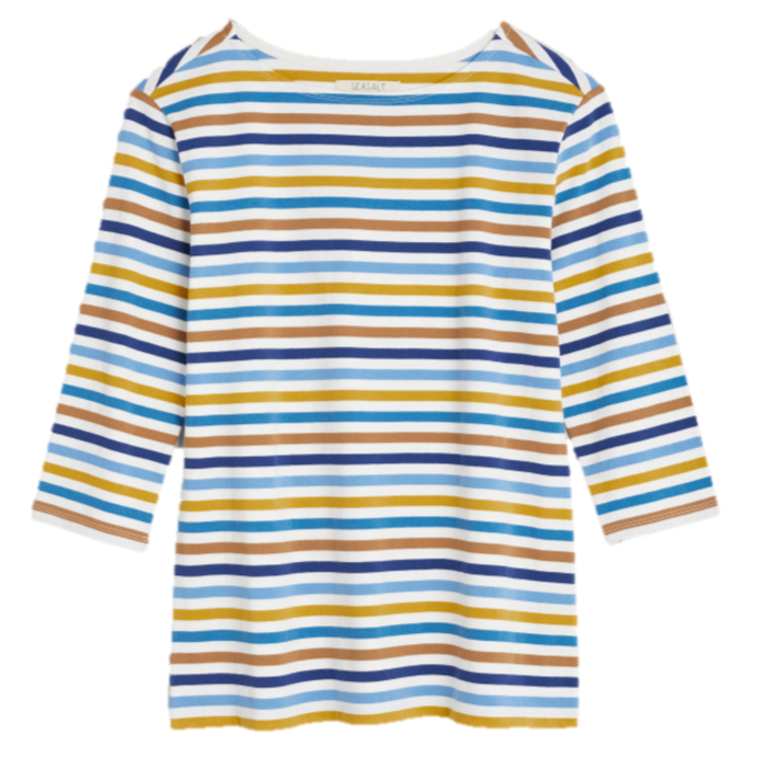 Seasalt Women's Sailor Top Multi Mini Cornish Sailboats 1