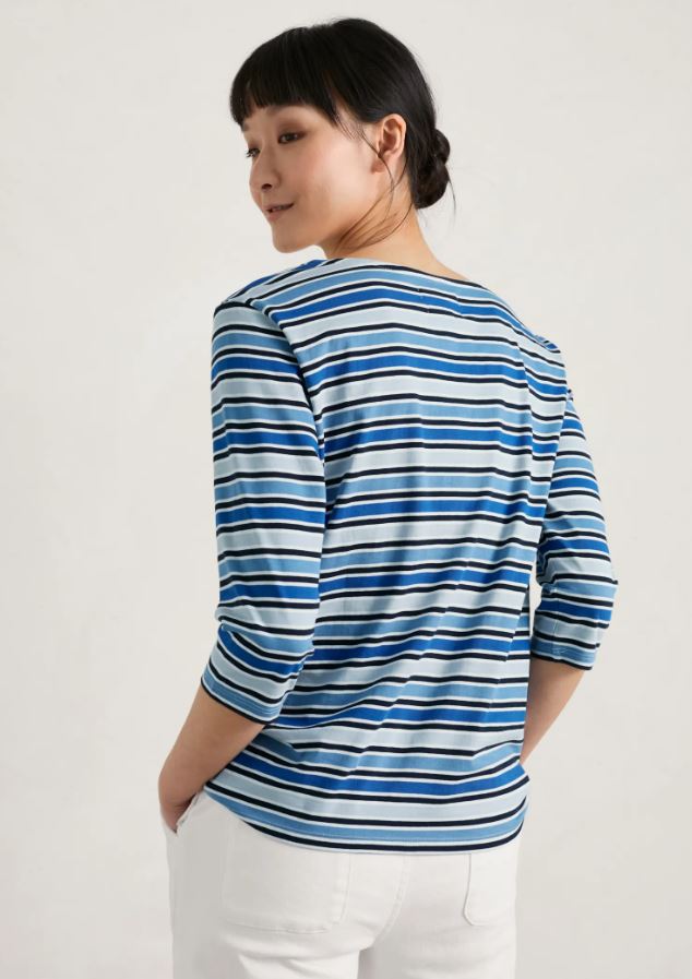 Seasalt Women's Sailor Top Odessa Blue Sky 3