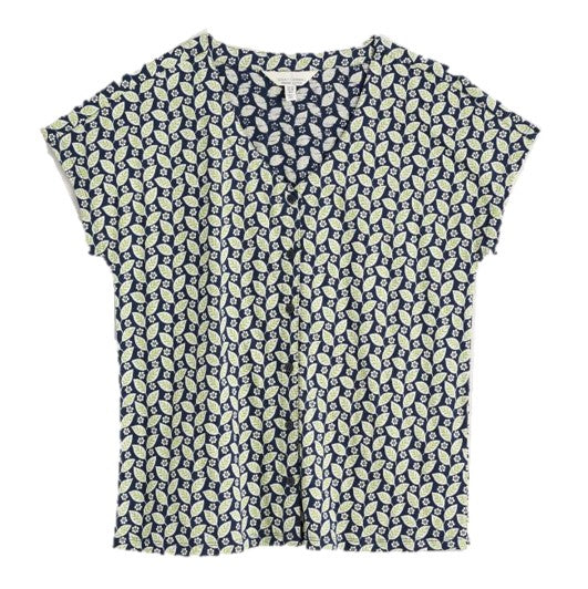 Seasalt Women's Studio Glass V-neck Jersey Top Climbing Leaf Maritime 1