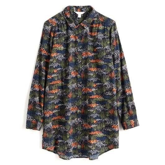 Seasalt Wren Flutter Longline Shirt Moor Meadow Onyx 1