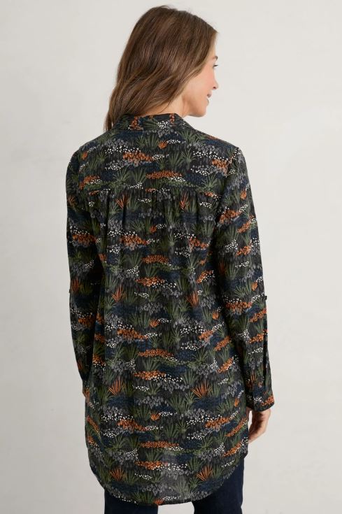 Seasalt Wren Flutter Longline Shirt Moor Meadow Onyx 5