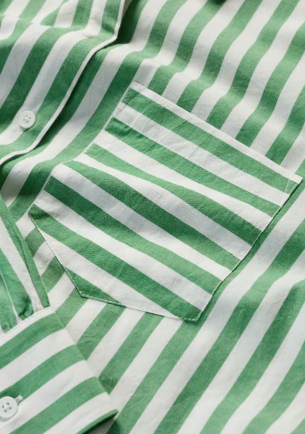 Seasalt Sea Path Oversized Mini Scallion Stripe Shirt Hedgerow