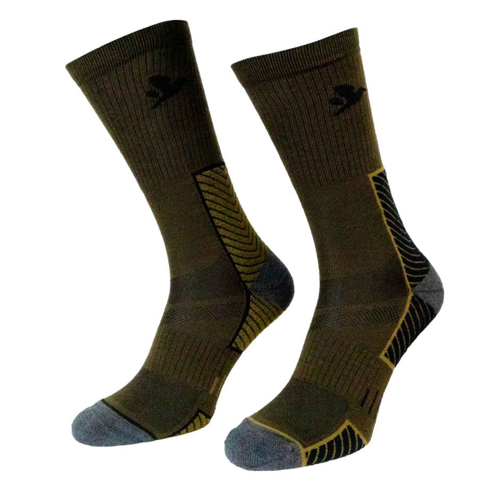 Seeland Field Merino Socks Pine Green-Military Brown 2 Pack