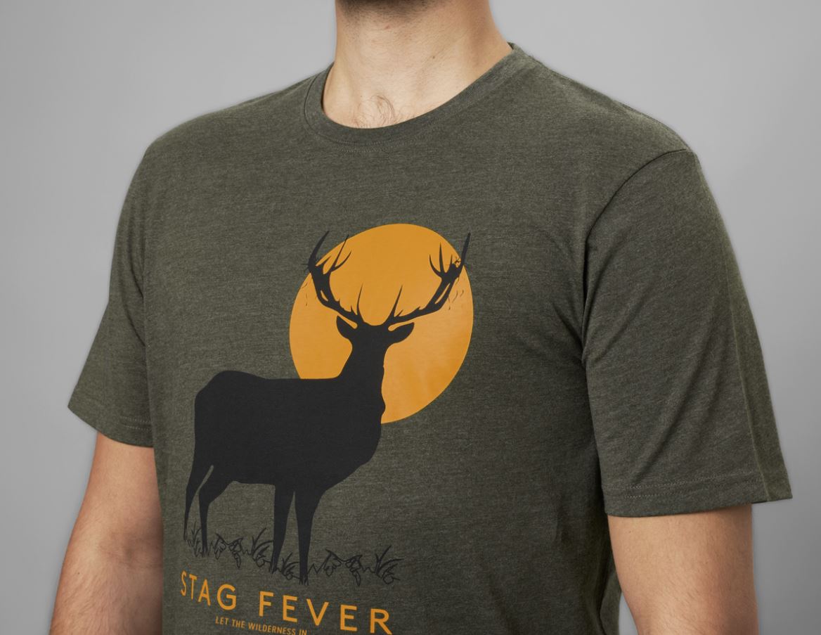 Seeland Stag Fever T-Shirt Pine Green Melange 3