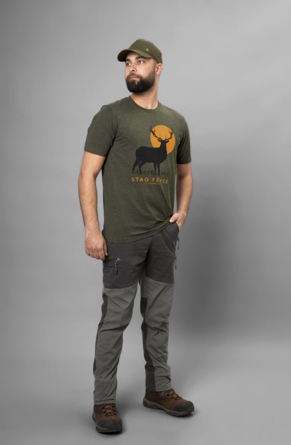 Seeland Stag Fever T-Shirt Pine Green Melange 4
