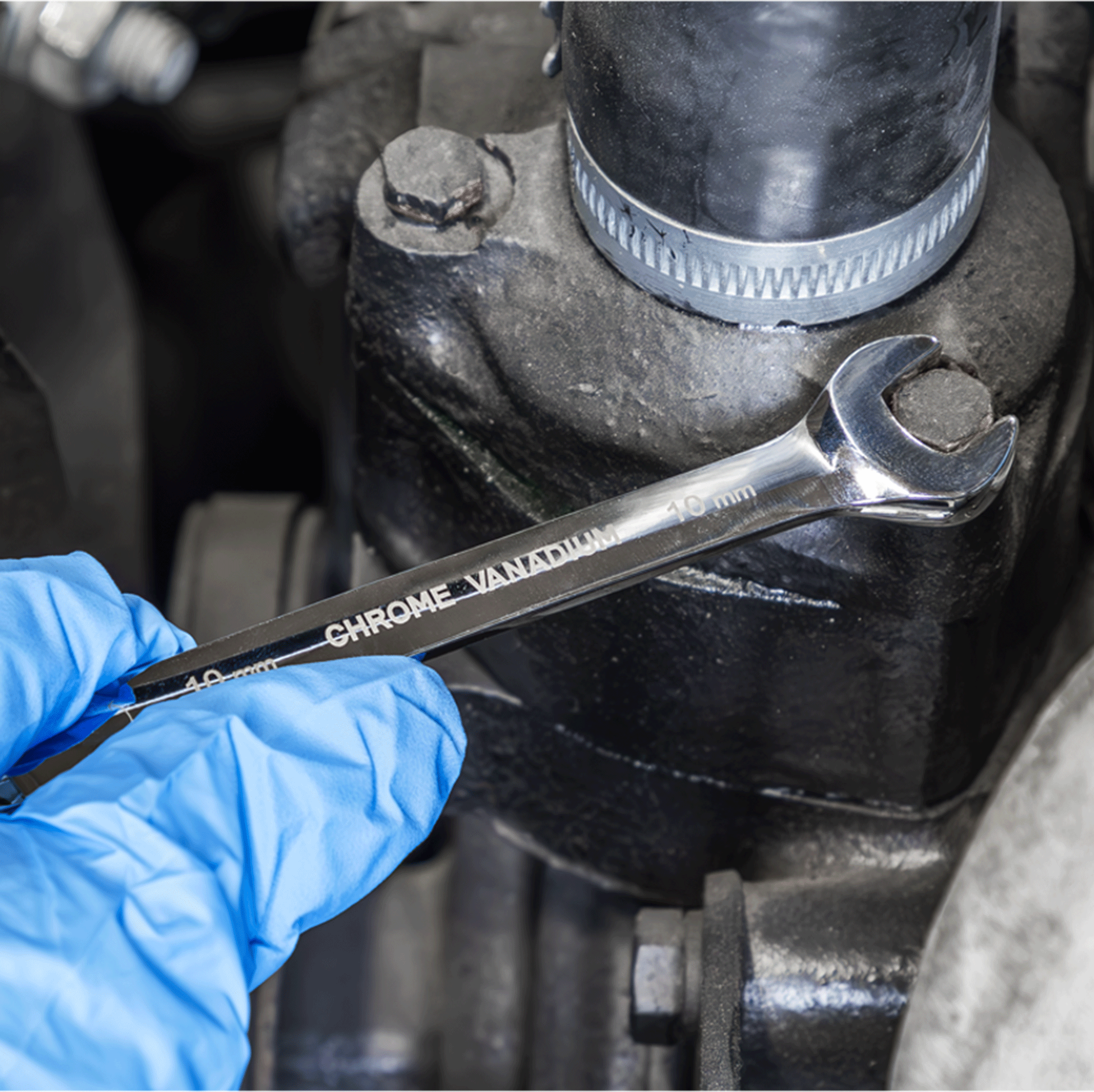 Siegen by Sealey Flexi-Head Combination Ratchet Spanner Set 12pc