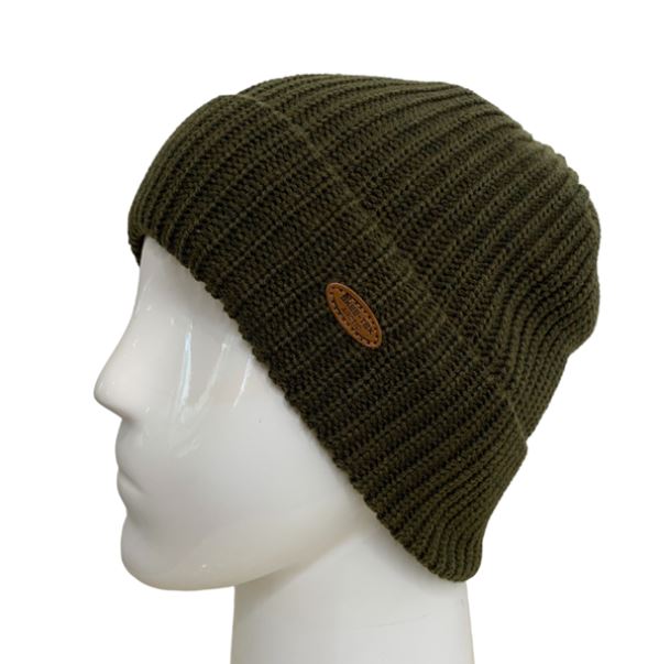 Skee-Tex Plain Beanie Hat Olive Green 1