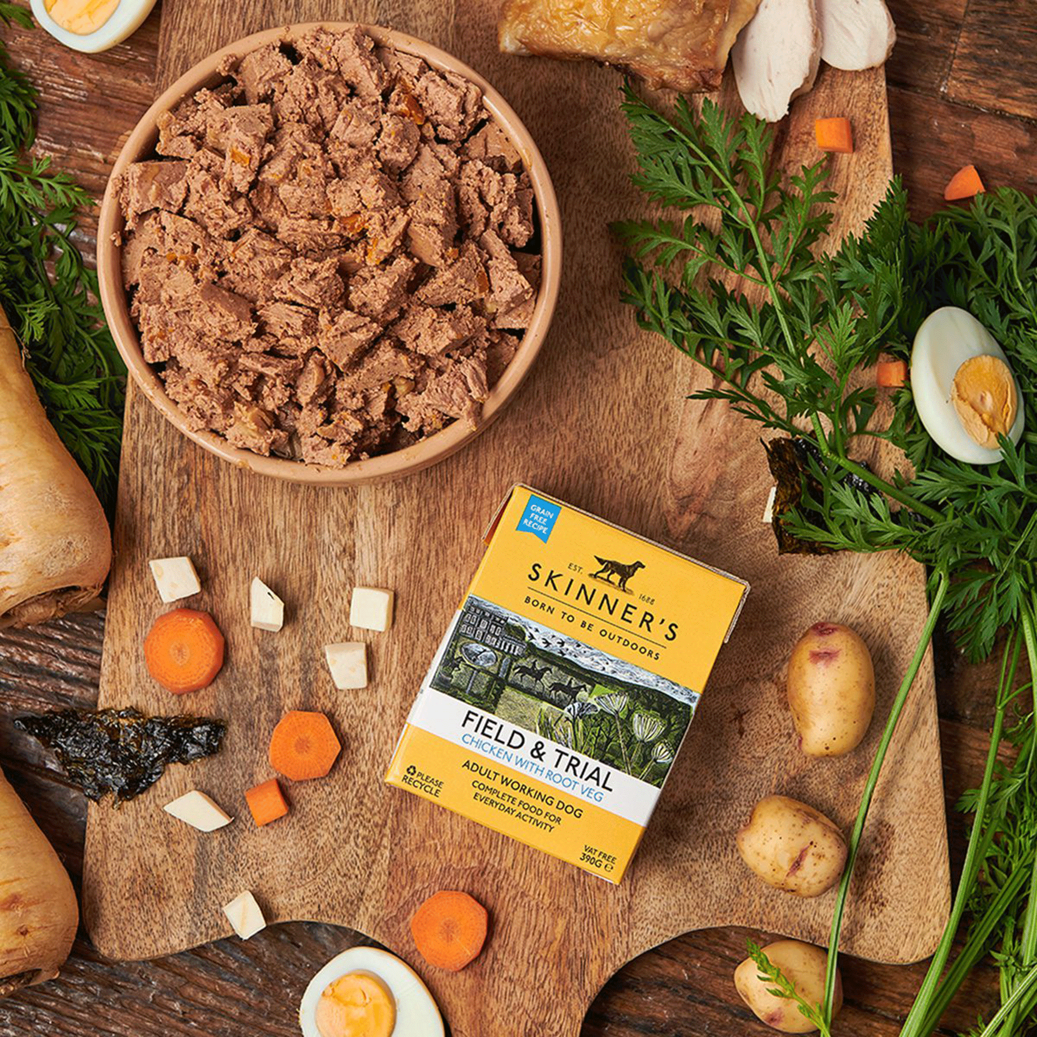 Skinner's Field & Trial Adult Chicken and Root Veg Wet Food