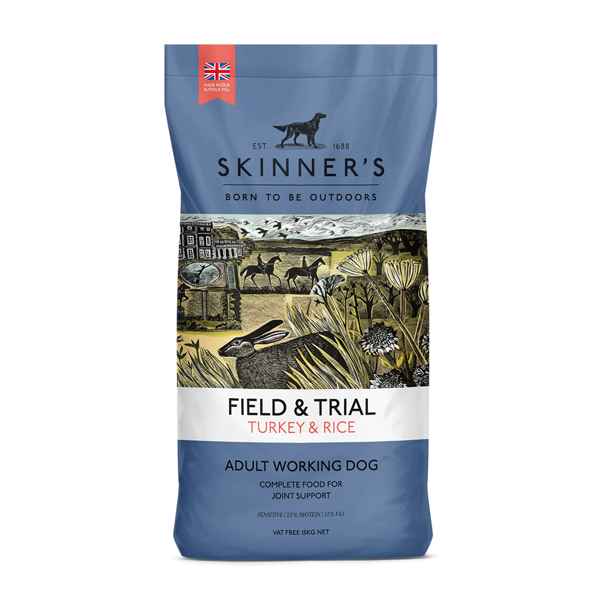 Skinner's Field & Trial Adult Turkey and Rice Dry Food - 15kg bag