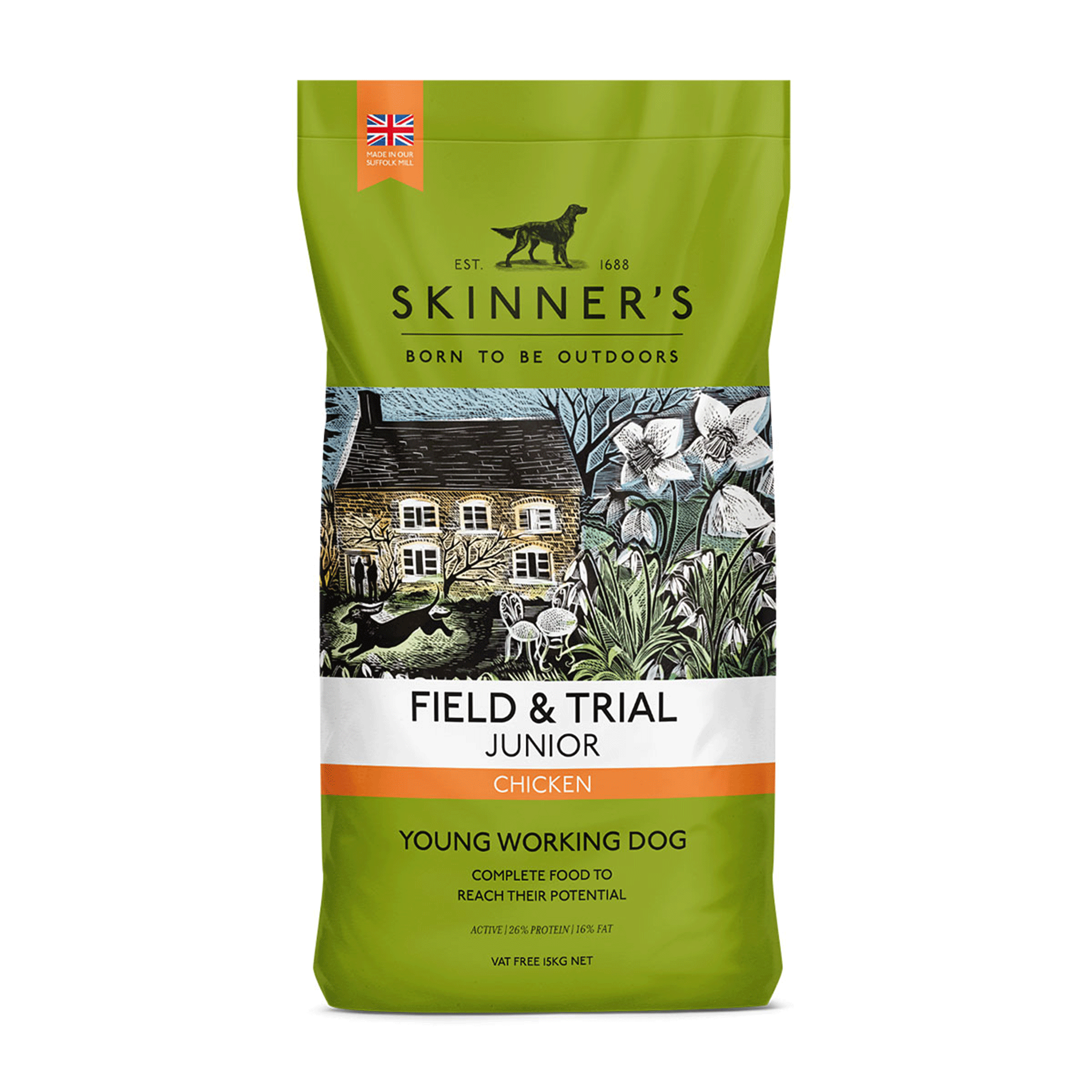 Skinner's Field & Trial Junior Chicken Dry Food - 2.5 kg bag