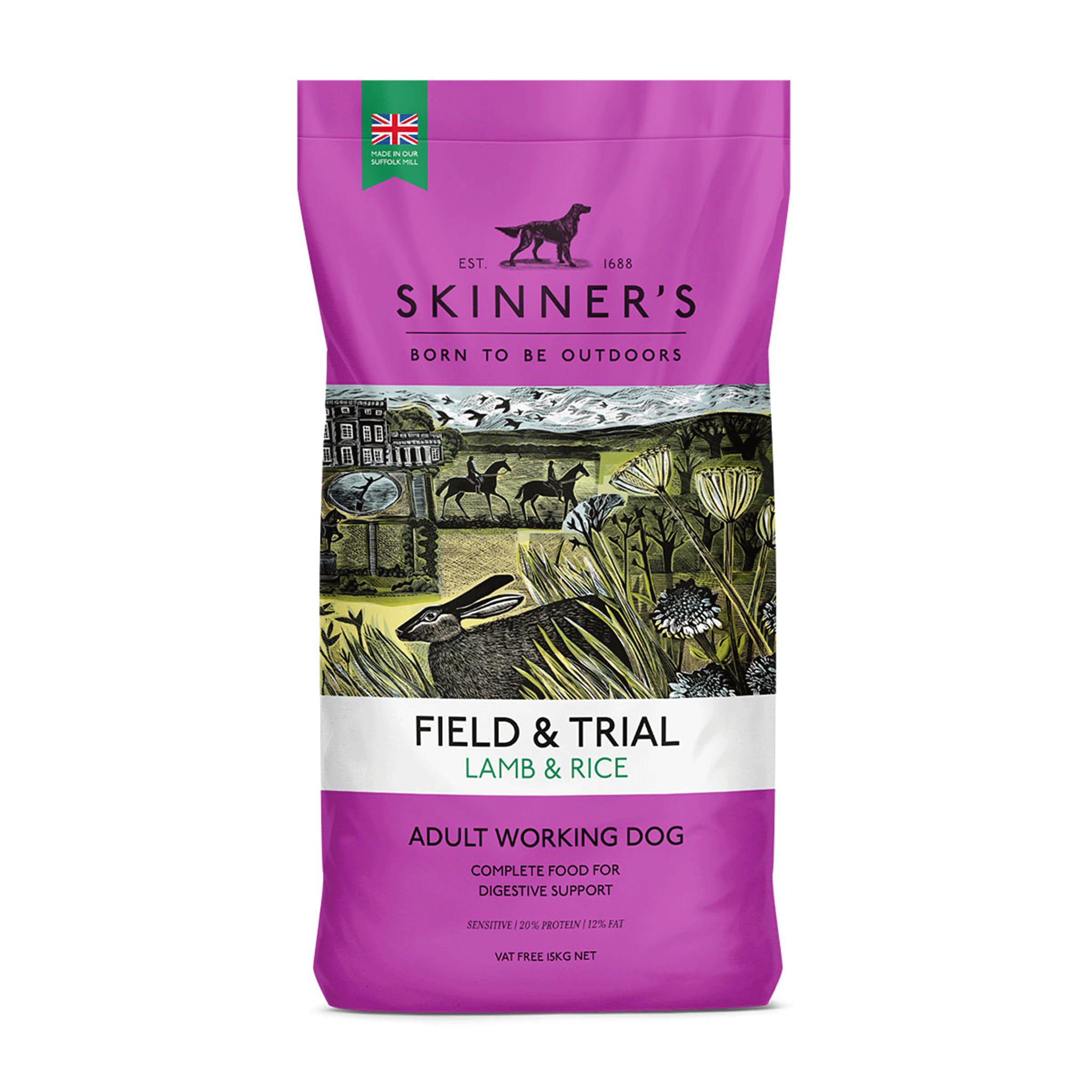 Skinners Field & Trial Adult Lamb and Rice Dry Food - 15kg bag
