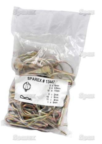 Sparex Linch Pin & Grip Clips Combination Pack 50pcs 2
