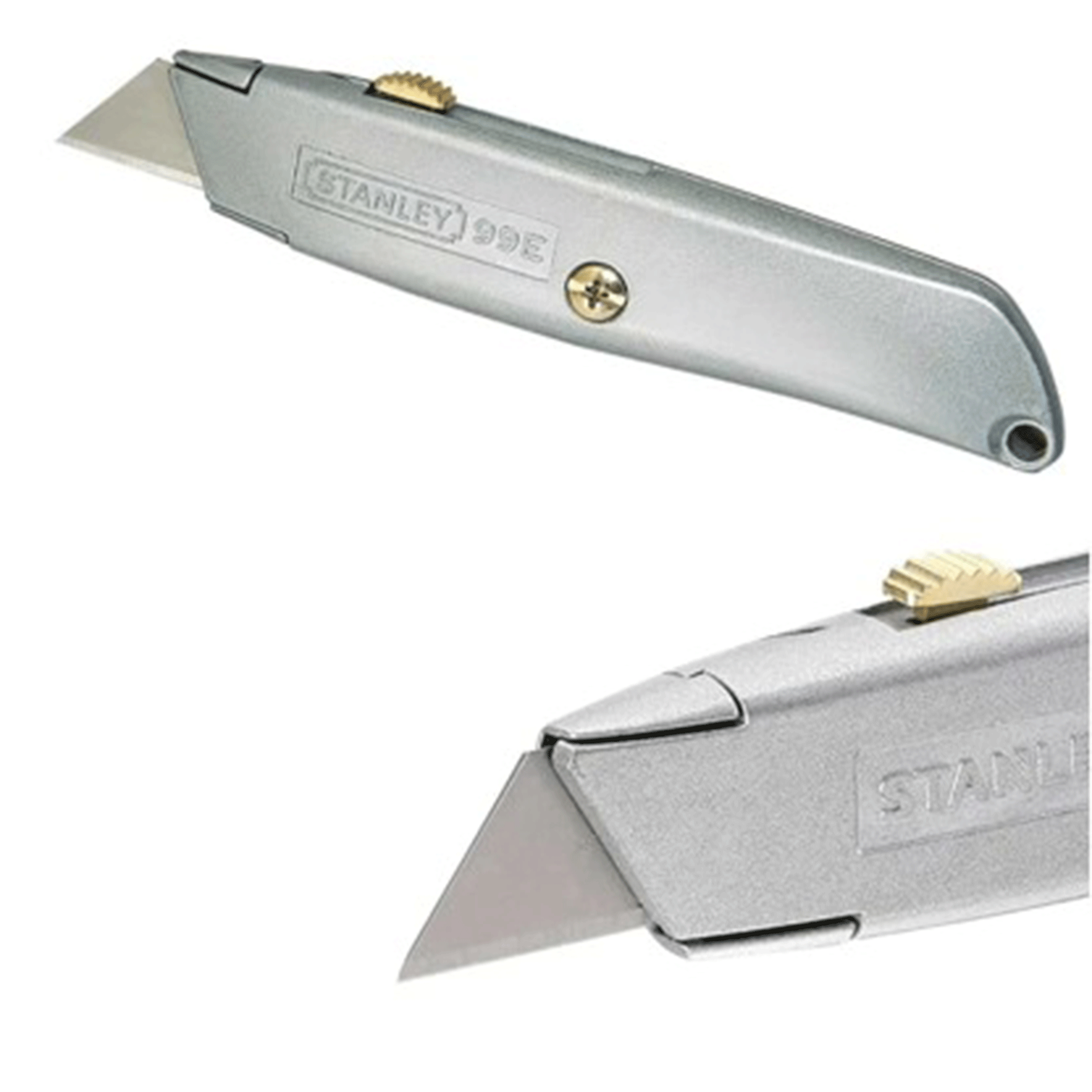 Stanley 99E Retractable Trimming Knives Twin Pack, 50 Blades & Organiser
