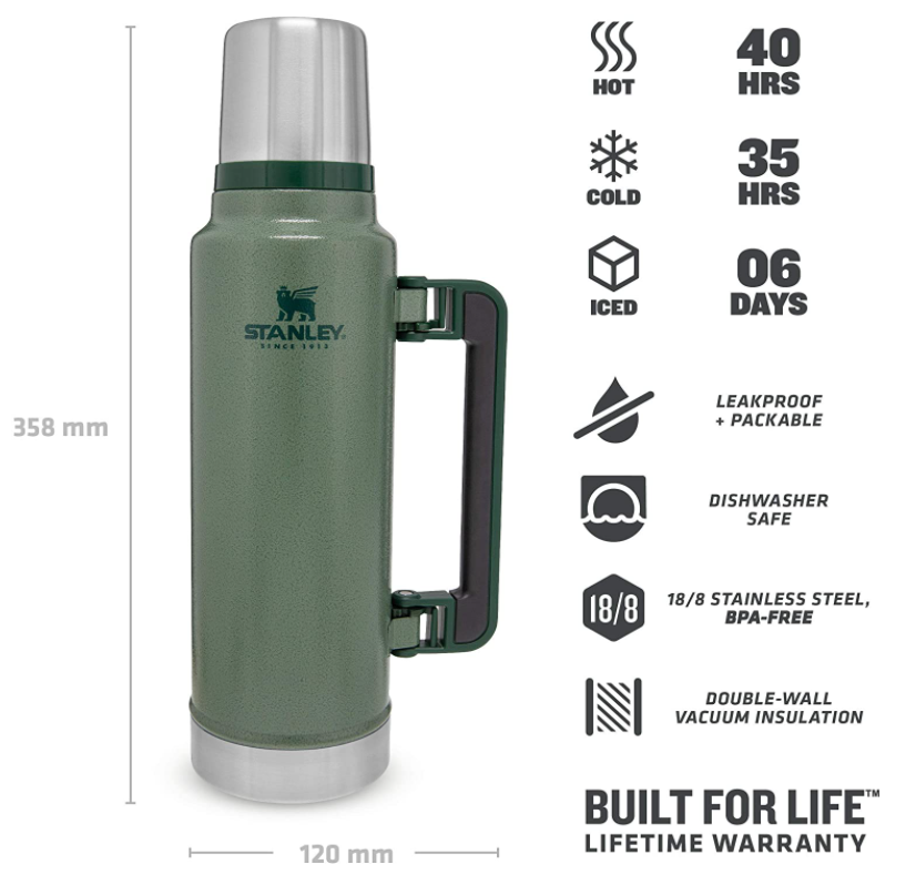 Stanley Classic Stainless Steel 1.4L Vacuum Flask Green 2