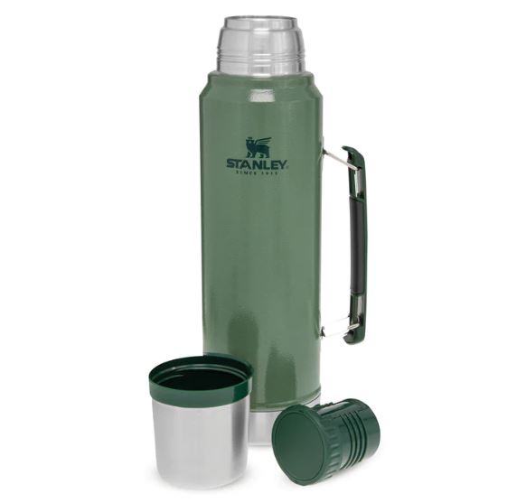 Stanley Classic Stainless Steel 1L Vacuum Bottle Hammertone Green 2