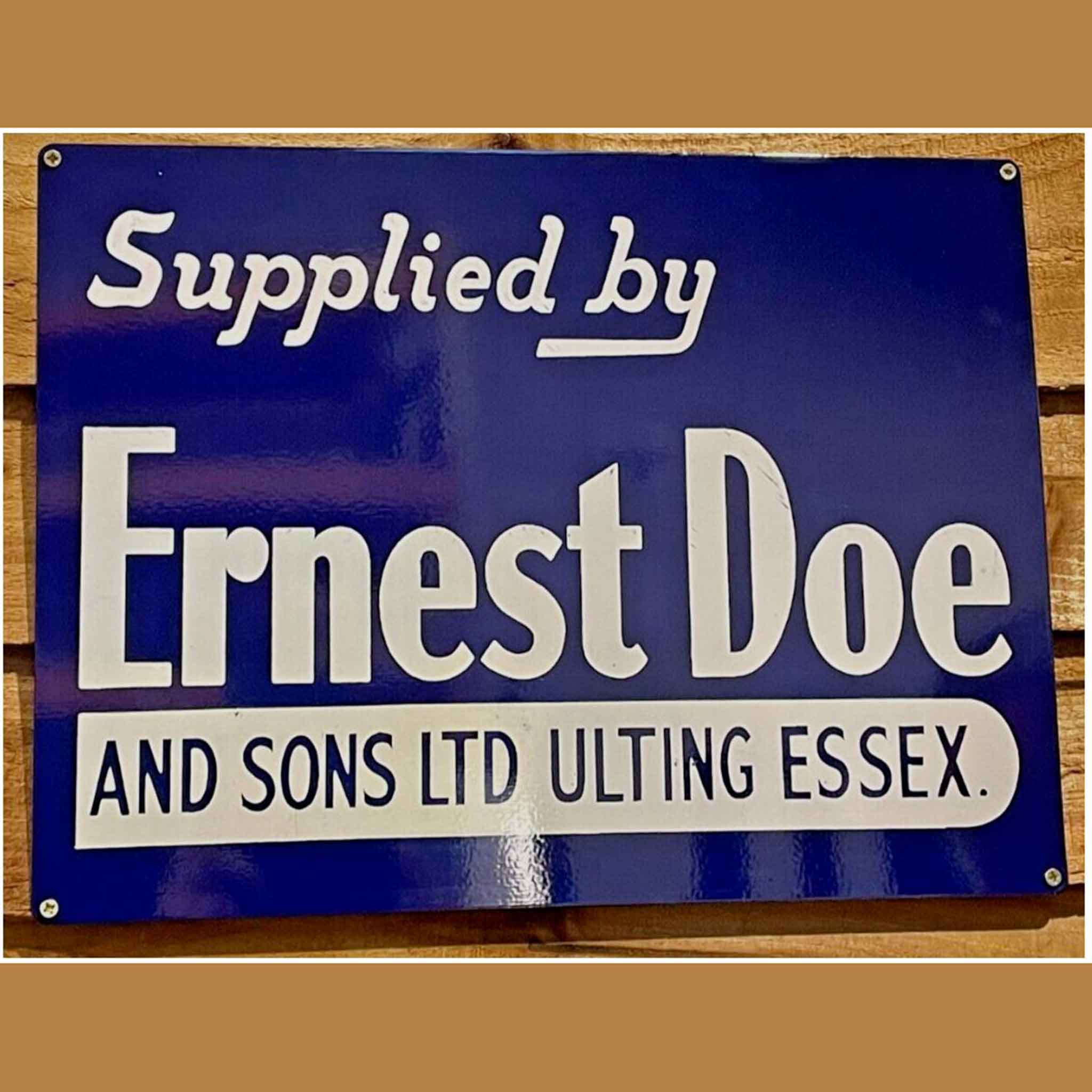 Supplied By Ernest Doe Large Metal Sign 30x40cm
