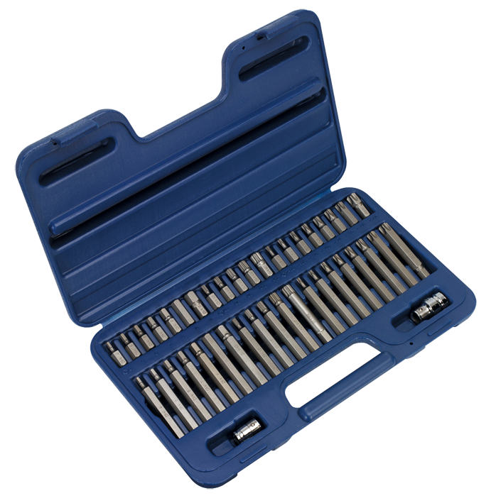 TRX-Star/Hex/Spline Bit Set 42pc 3/8" & 1/2"Sq Drive
