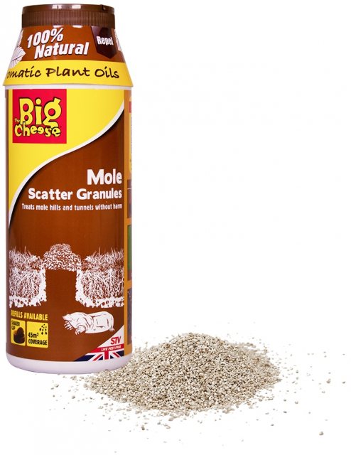 The Big Cheese Mole Scatter Granules 450g Natural Humane Mole Deterrent