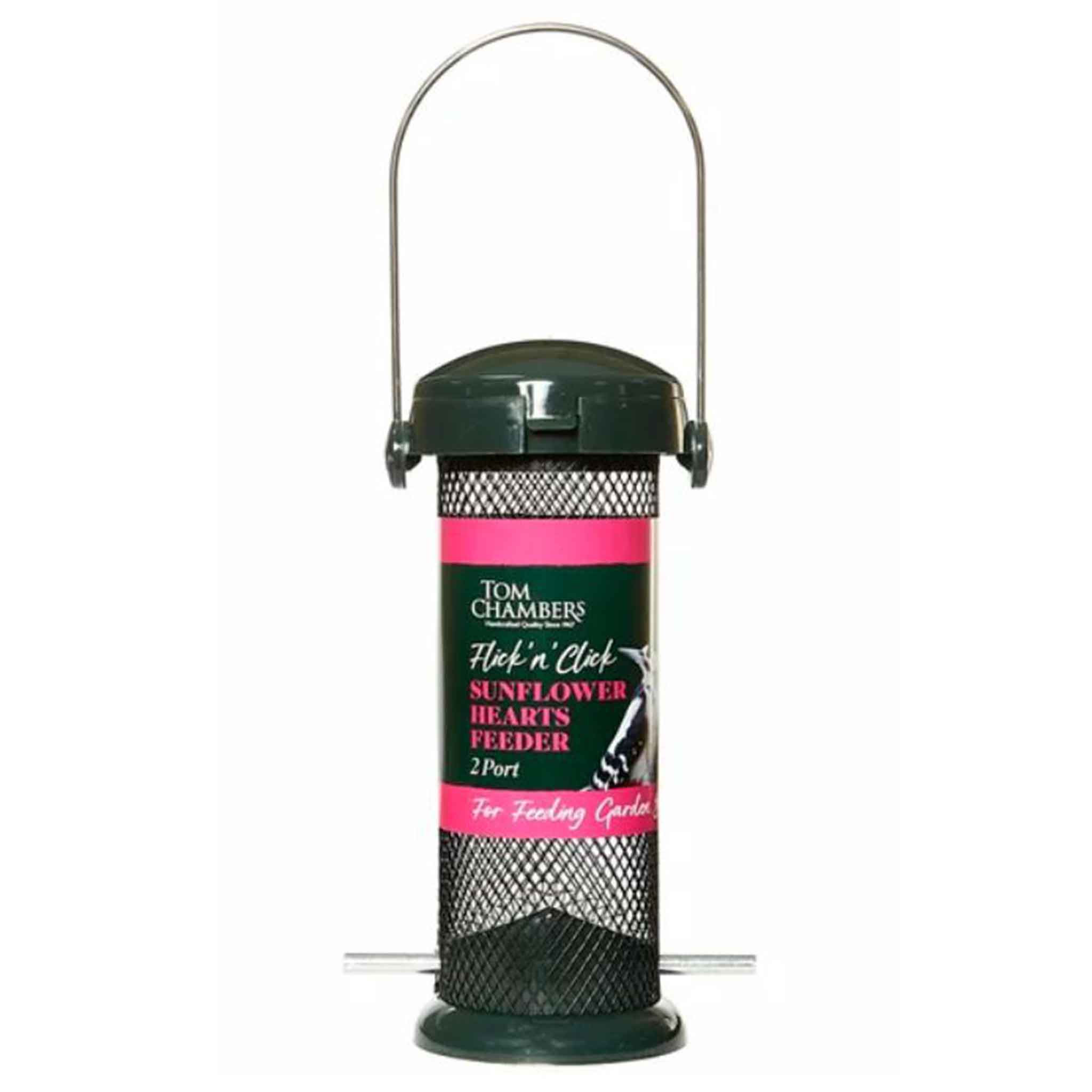 Tom Chambers Flick 'n' Click Sunflower Hearts Feeder