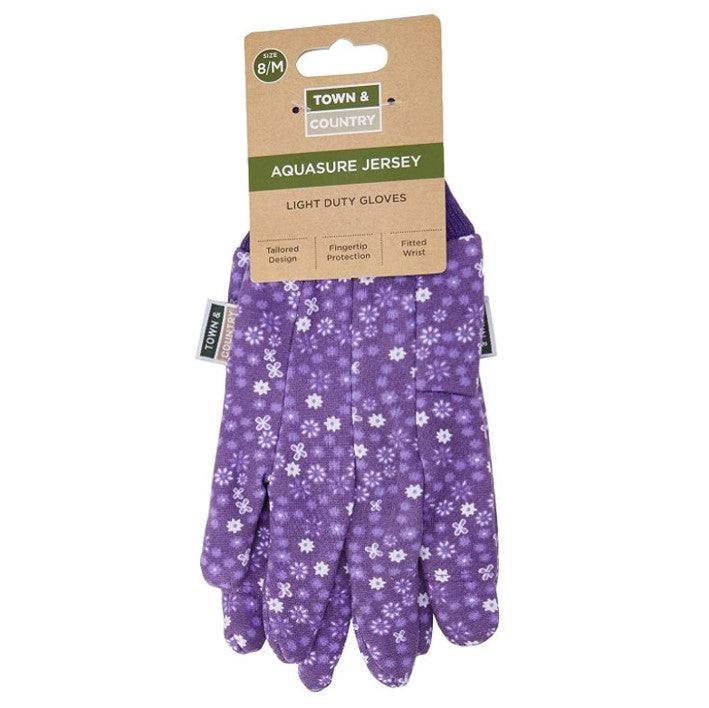 Town & Country Aquasure Light Duty Jersey Gloves Fushia 1