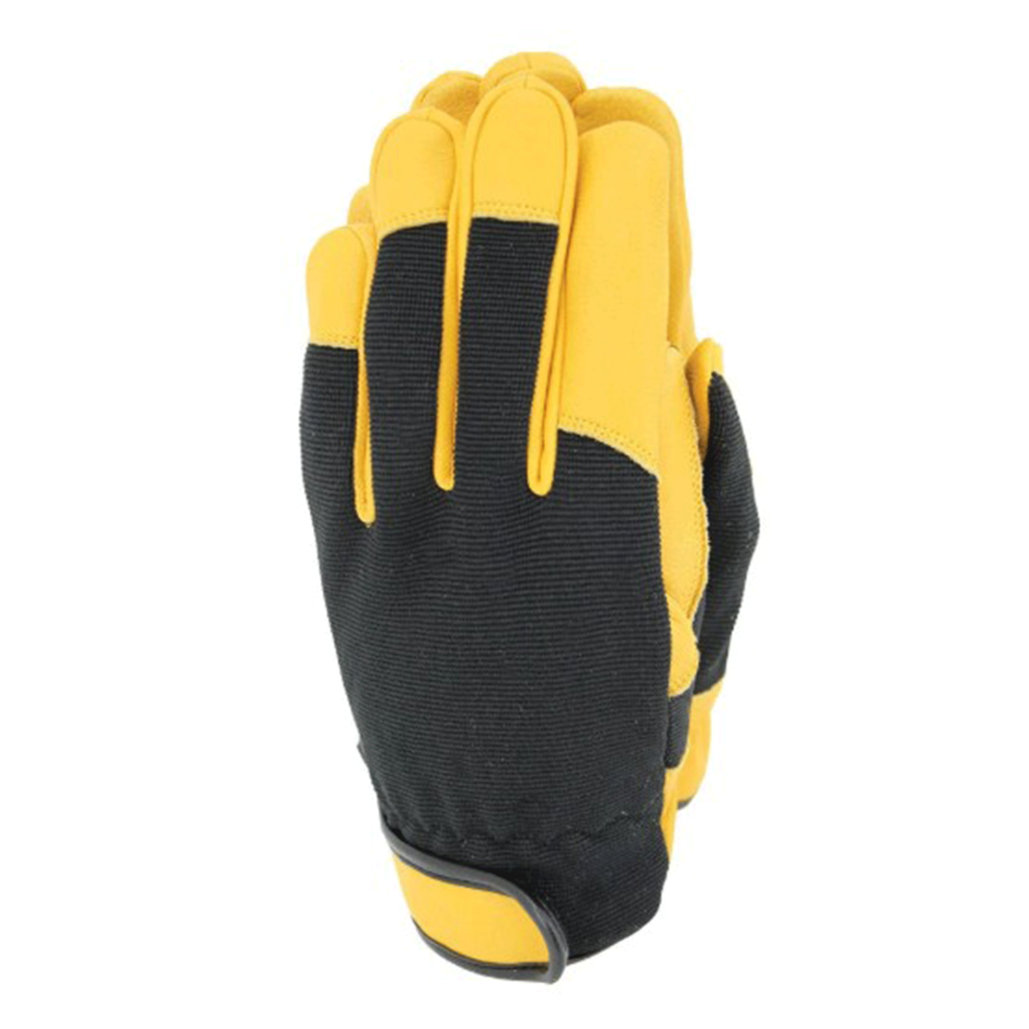 Town & Country Comfort Fit Leather Gloves Yellow-Black Large