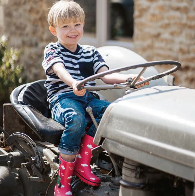 Tractor Ted Pull-On Toot Toot Wellies Pink 3