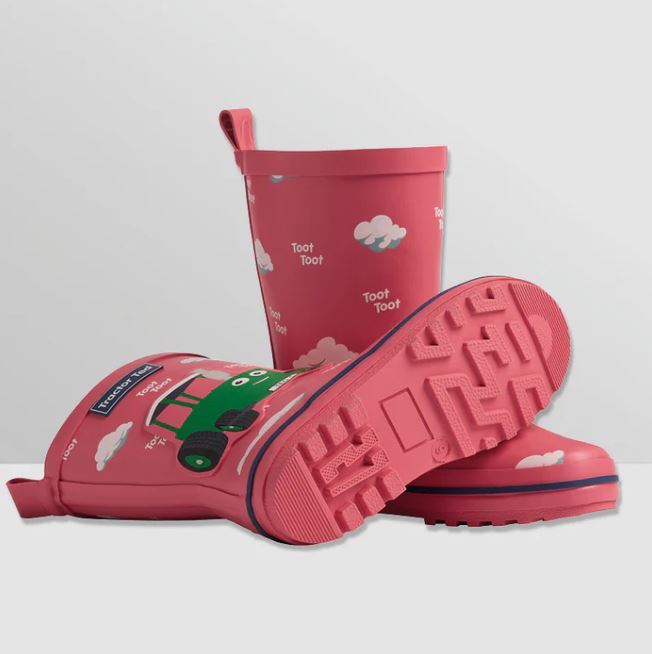 Tractor Ted Pull-On Toot Toot Wellies Pink 4
