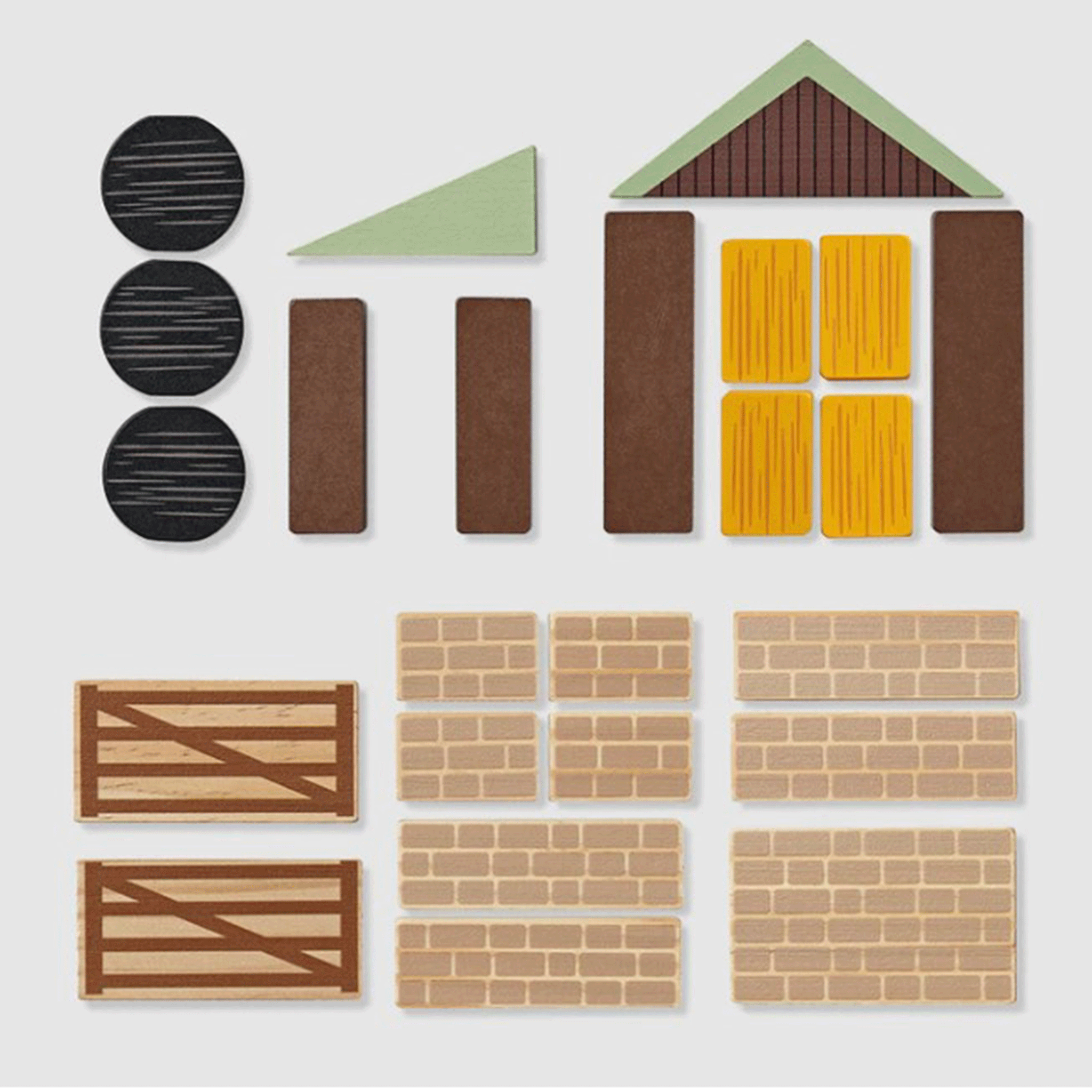 Tractor Ted Wooden Farm Play Blocks Set