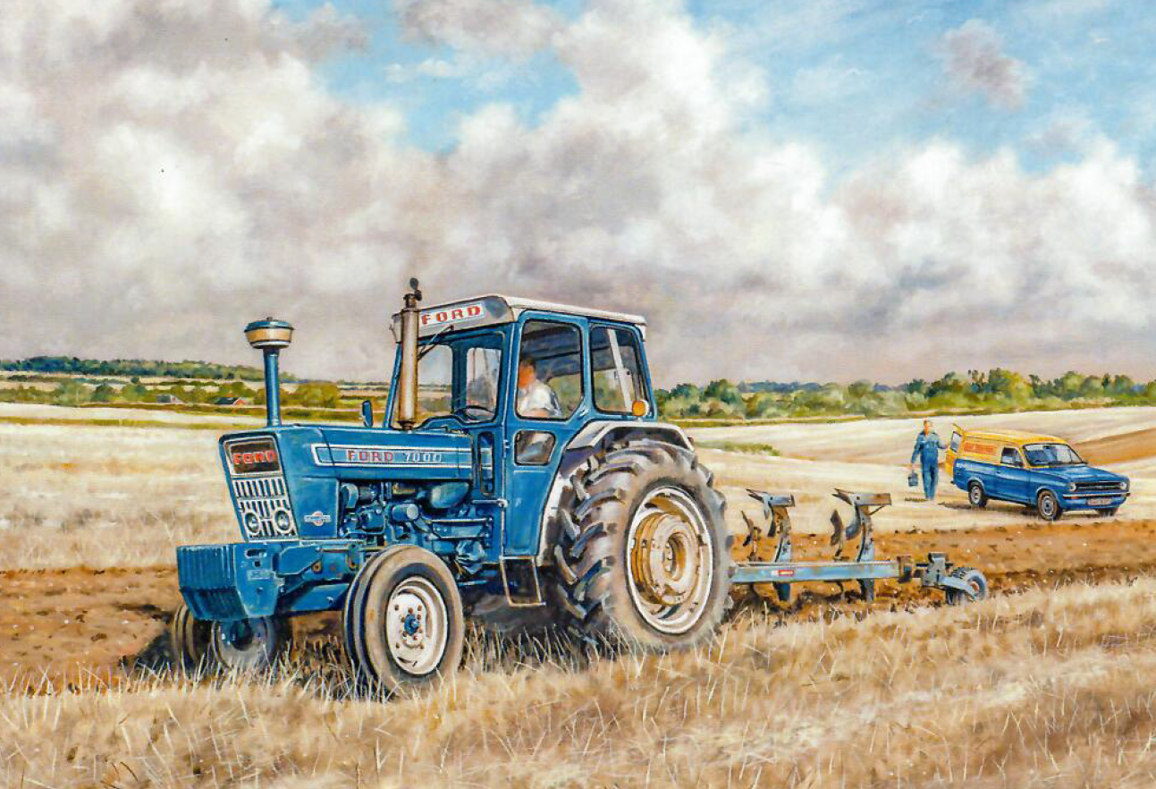 Tractor Themed Blank Cards by Steven Binks - Ford 7000
