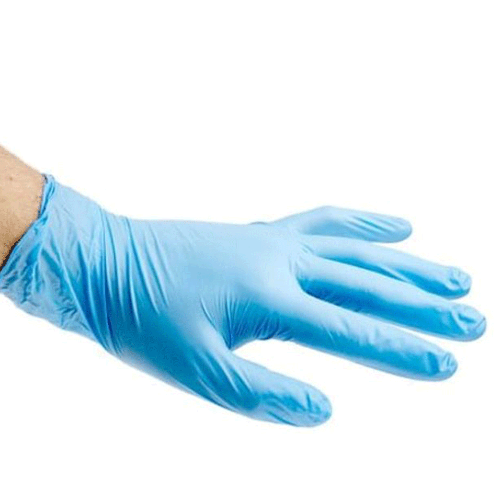 TrueTouch Powder Free Blue Nitrile Disposable Gloves Box of 100