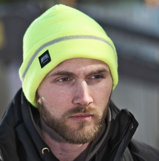 Tuff Stuff 412 Yellow Reflective Beanie Hat 2