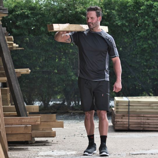 Tuff Stuff Hyperflex Work Shorts Black 1