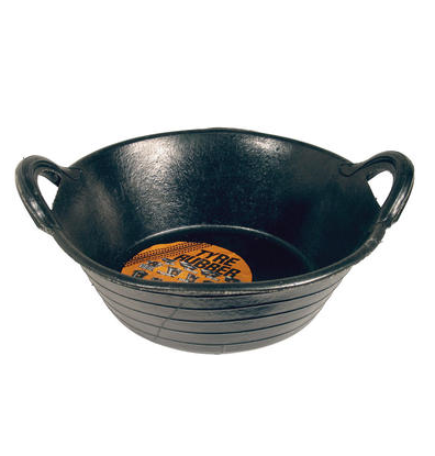 Black Rubber Tyre Feed Skip