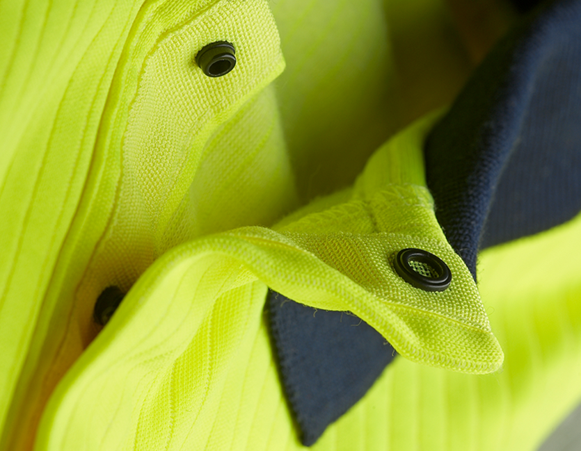 Veltuff Class 2 Hi-Vis Ribbed Knit Poloshirt Yellow 2