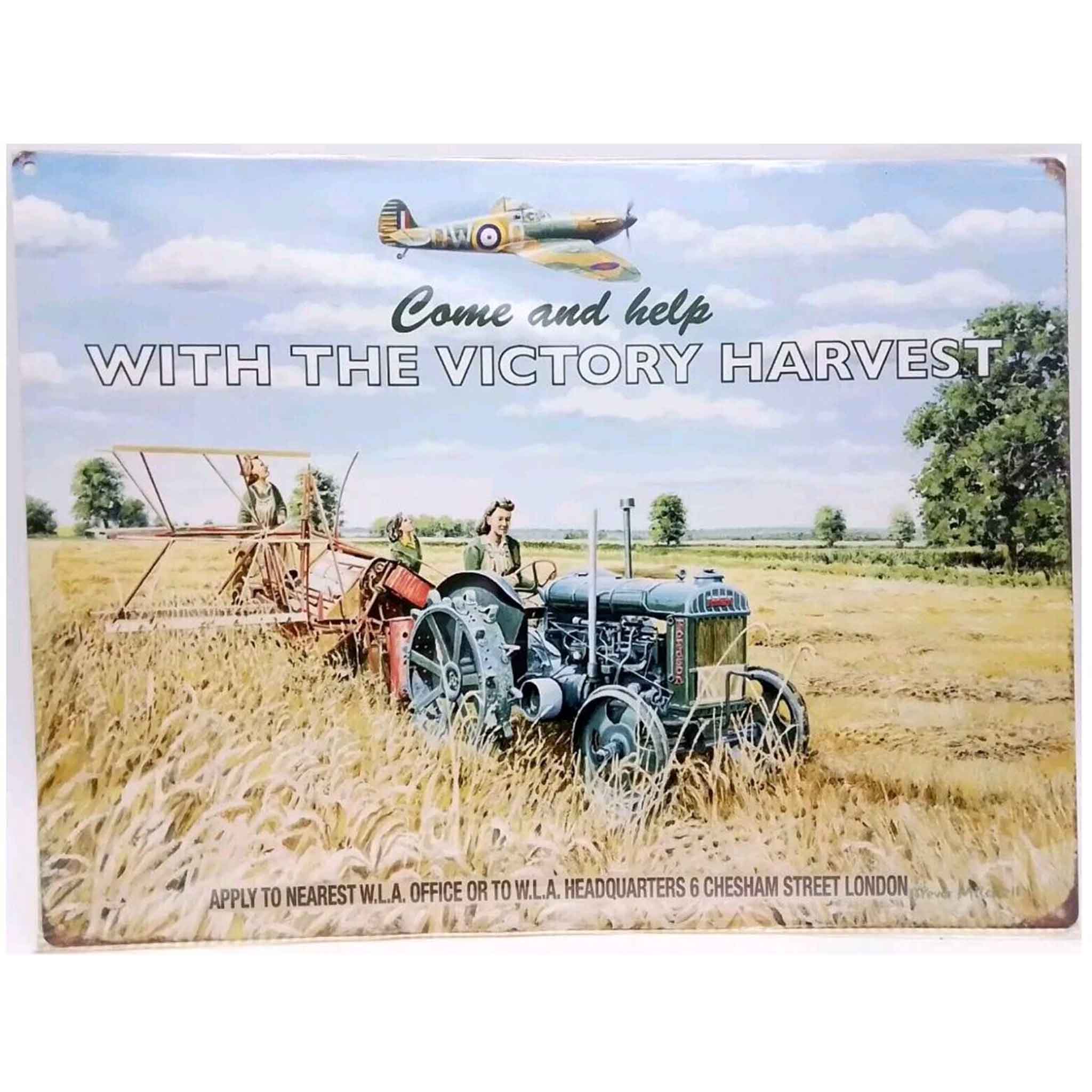 Victory Harvest Large Metal Sign 30x40cm