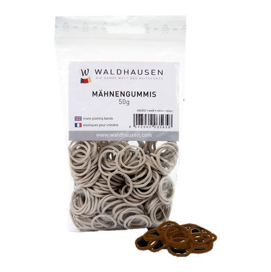 Waldhausen Mane Plaiting Bands White & Brown