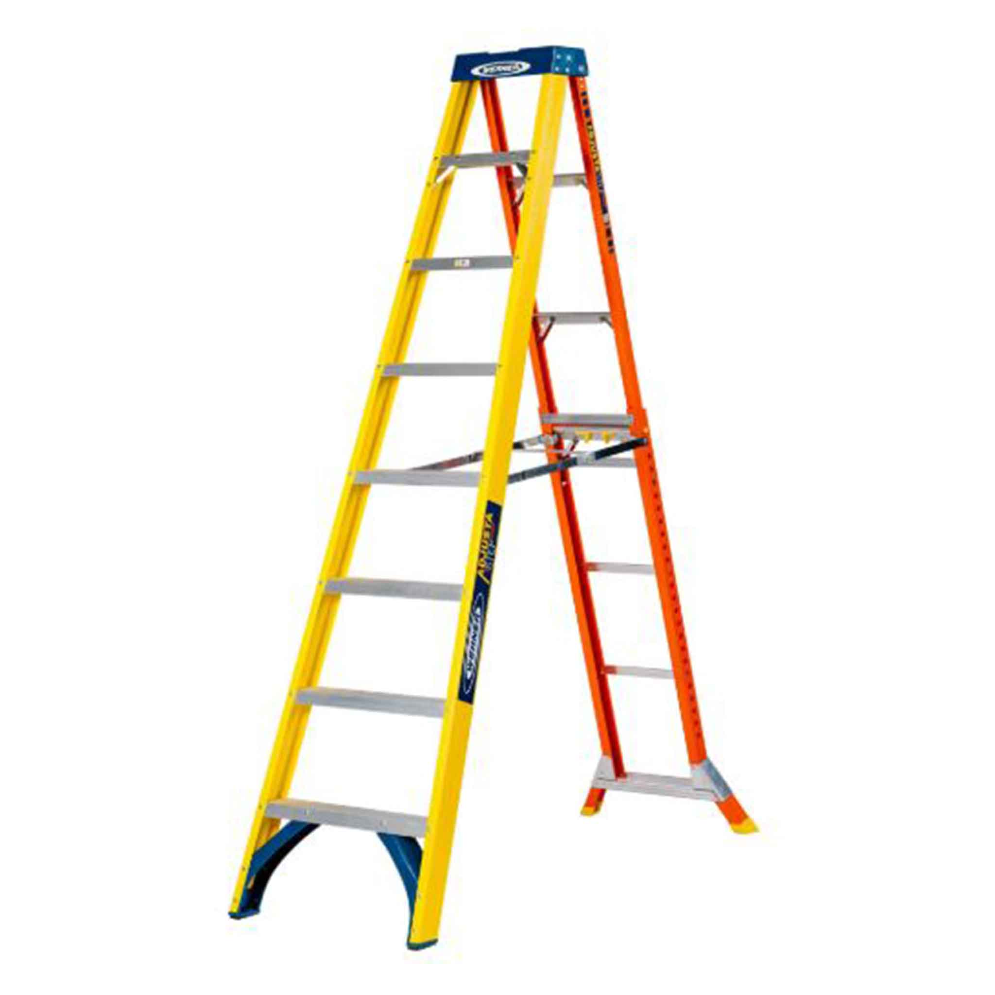 Werner-8-Tread-Adjustastep-Pro-Fibreglass-Stepladder